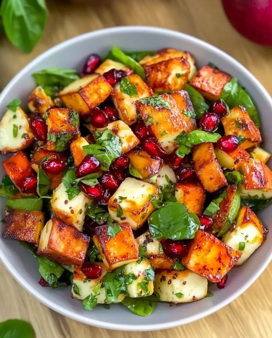 Möchtest Du Einen Köstlichen Bunten Halloumi Salat Probieren? image 2