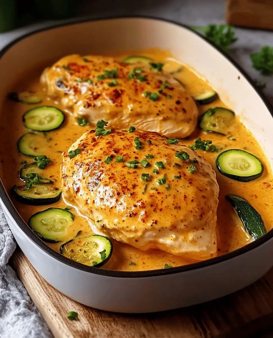 Saftige Hähnchenbrust mit Frischkäsesoße aus dem Ofen image 2