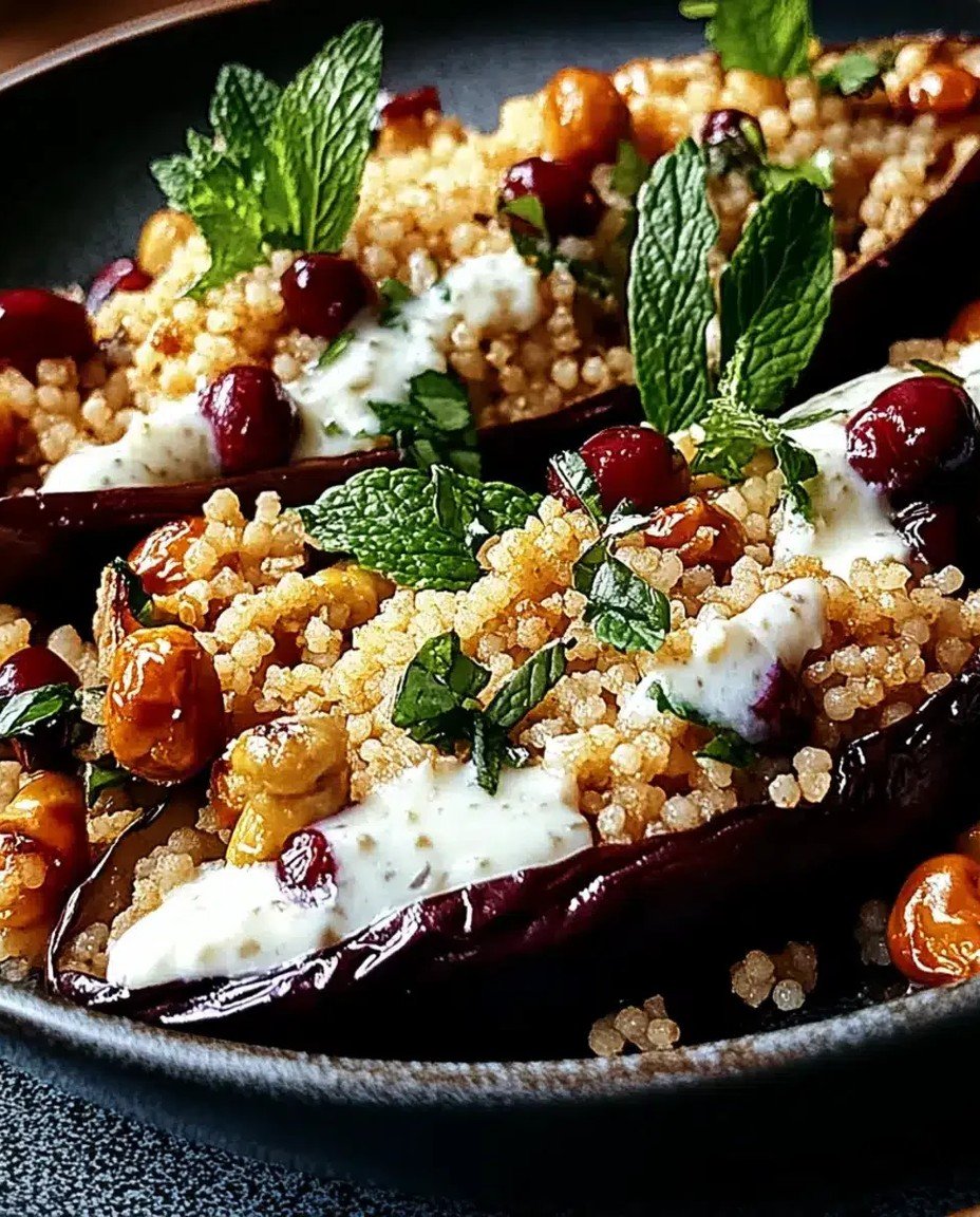 Wie bereitet man Auberginen mit Dattel-Mandel-Couscous zu image 2